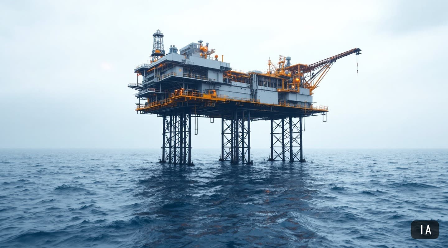 Illustration générée par IA pour : Petrobras double la capacité d'export de gaz de quatre plateformes de Búzios en…