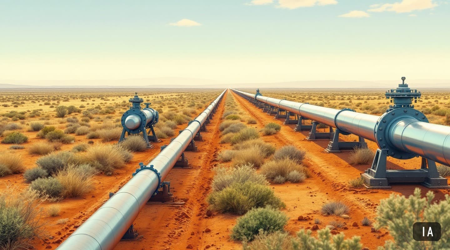 Illustration générée par IA pour : ADNOC Gas engage 28 milliards USD d'ici 2030 et confie 8,2 milliards USD d'ingénierie à…