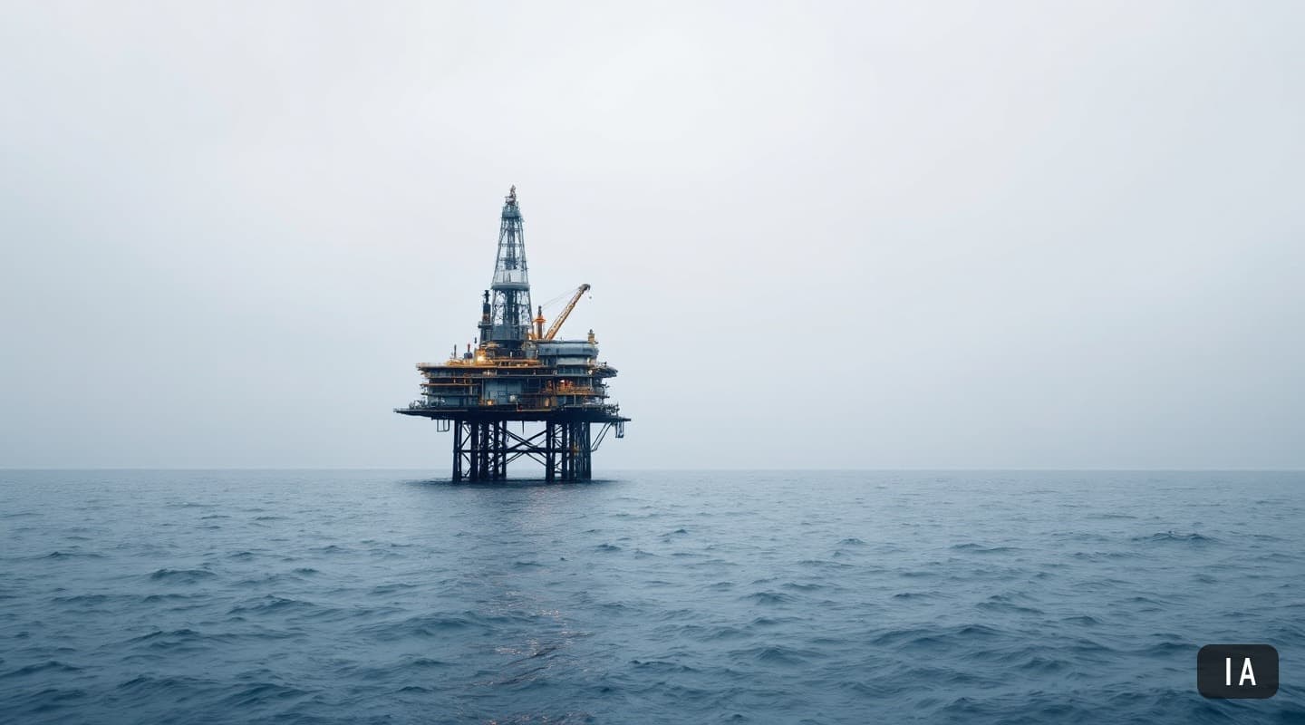 Illustration générée par IA pour : Petrobras annonce une découverte d'hydrocarbures par 2 886 mètres d'eau au large de…