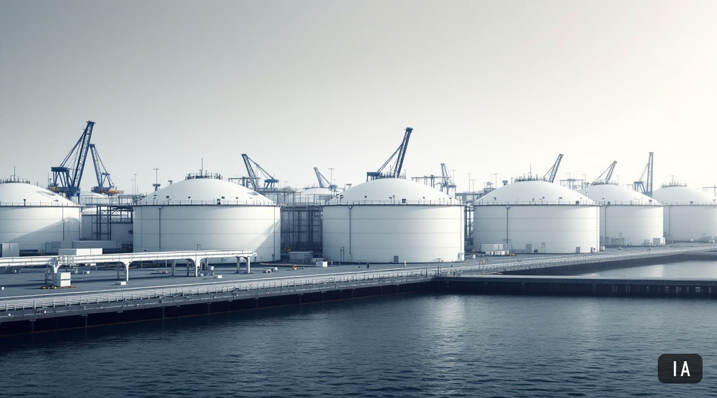 Illustration générée par IA pour : La Korea Gas Corporation teste la défense de sa base gazière d'Incheon face à une…