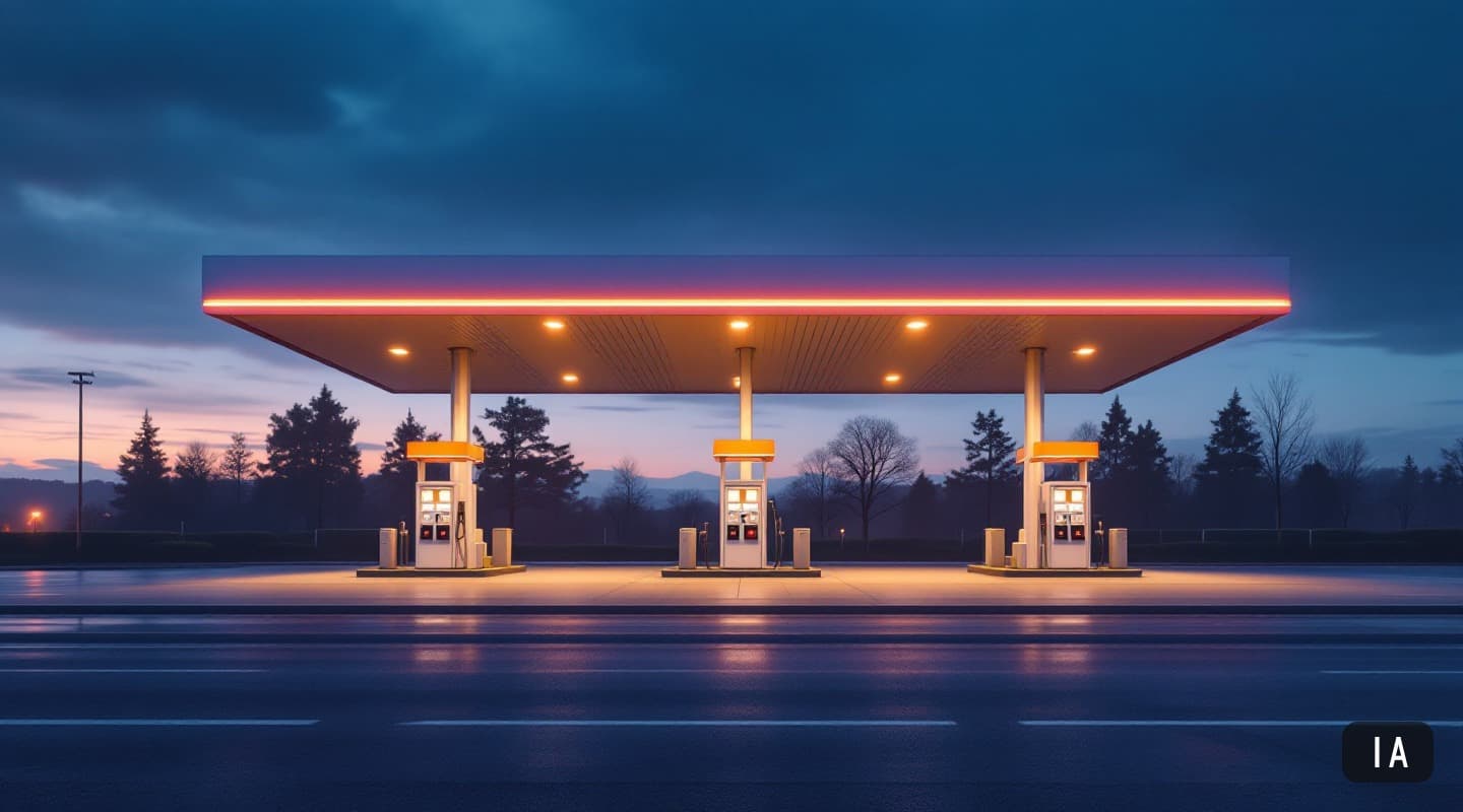 Illustration générée par IA pour : Une station-service de 35 ans passe sous la bannière Postos PETRONAS à Ribeirão Preto