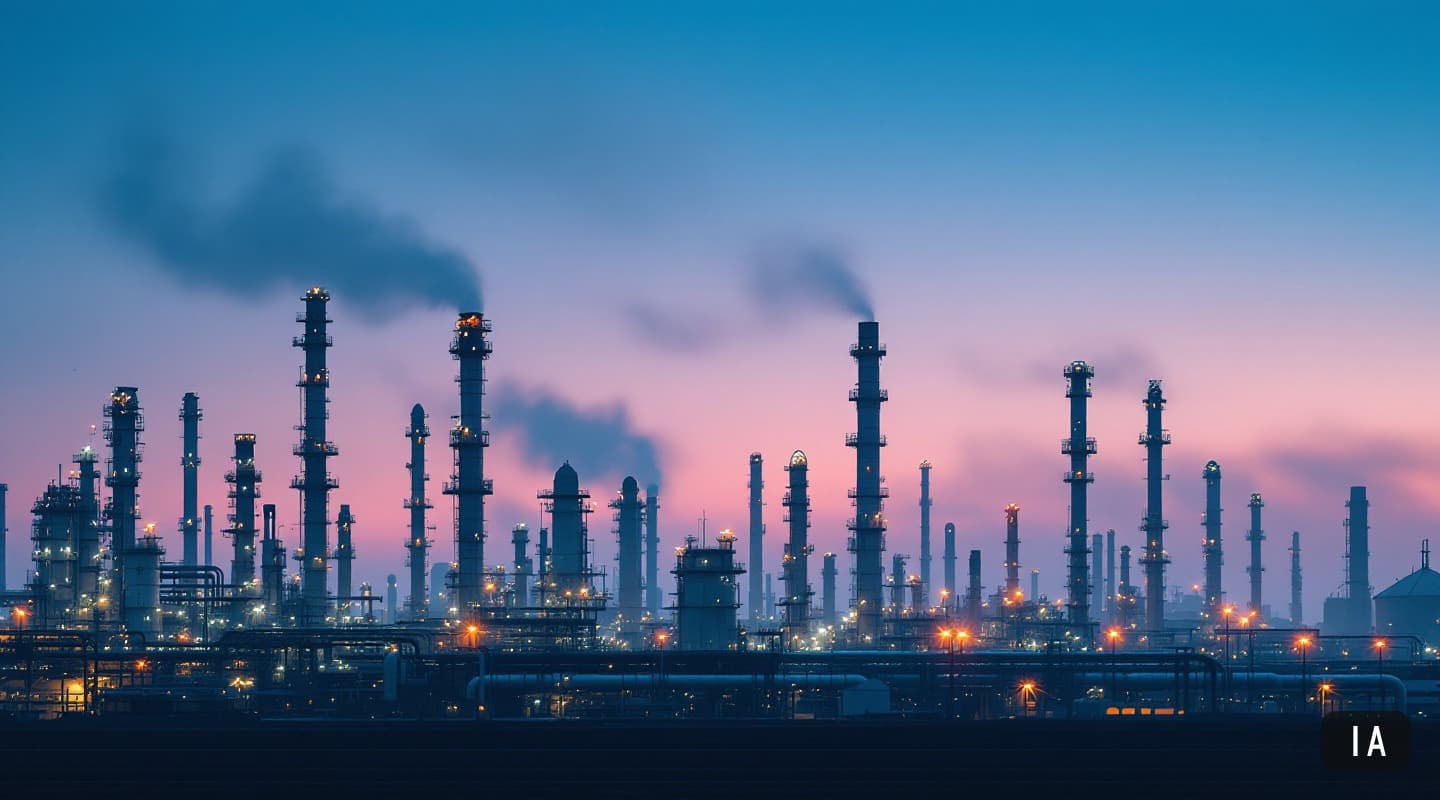 Illustration générée par IA pour : Repsol perfore ses plus hauts historiques pendant que l'IBEX 35 recule