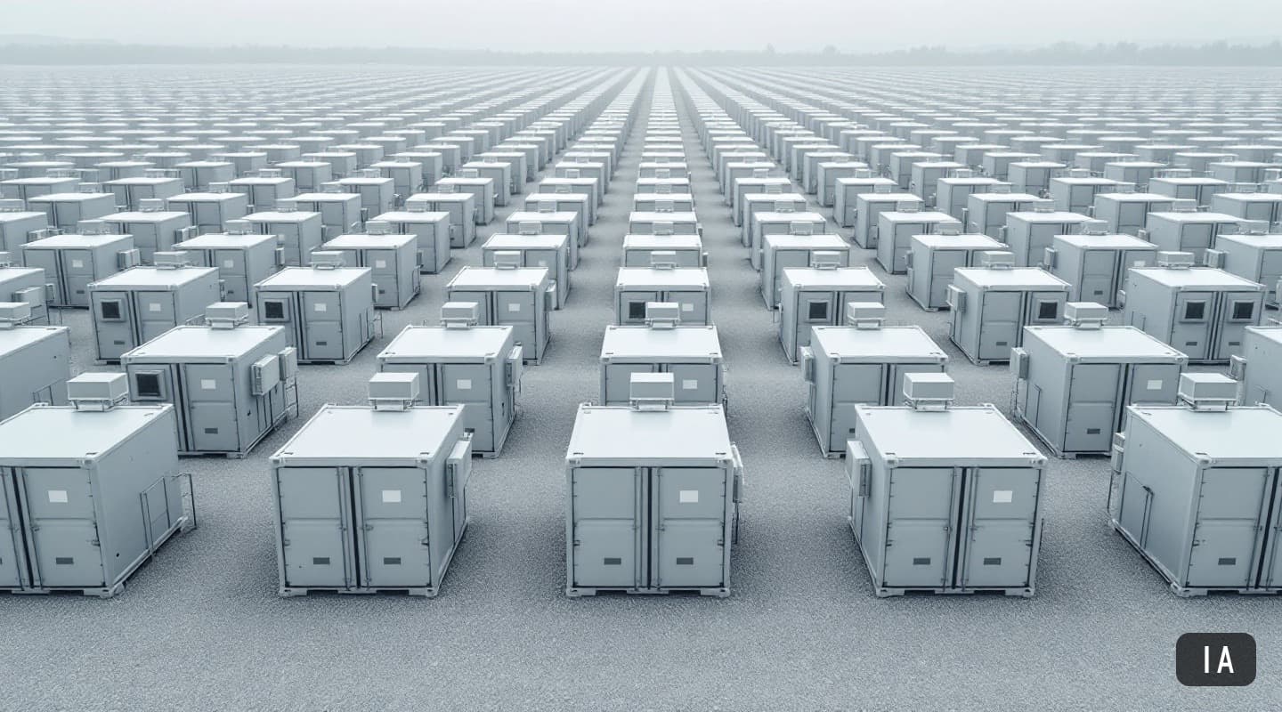 Illustration générée par IA pour : Sungrow raccorde un stockage de 200 MW/400 MWh conçu pour tenir 40 °C ambiants