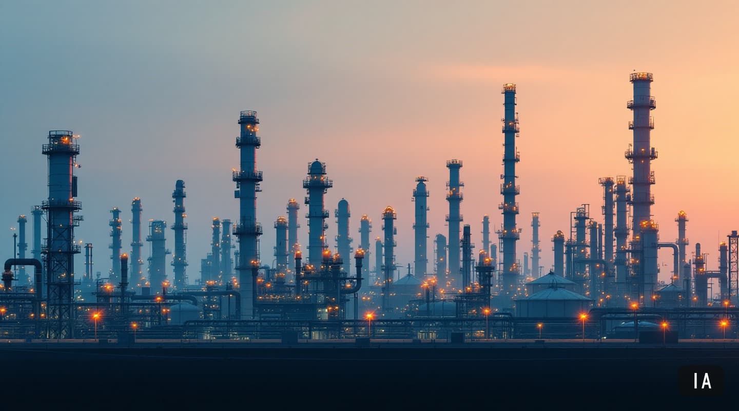 Illustration générée par IA pour : Le Brent moyen à 103,8 USD/baril propulse le bénéfice net de Repsol à 2,2 milliards EUR