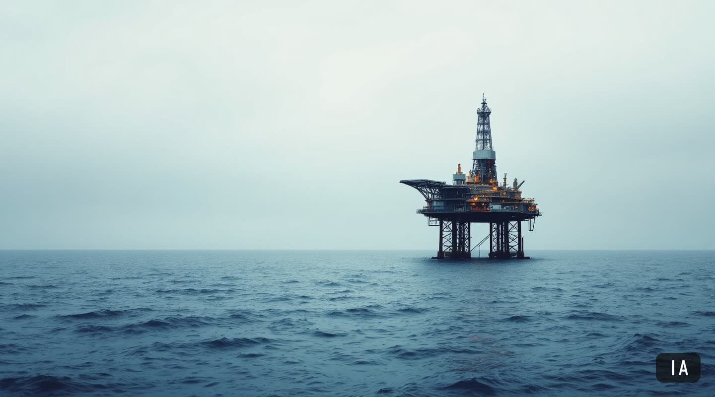 Illustration générée par IA pour : Petrobras annonce une découverte pétrolière sur un bassin qui commence à la frontière…