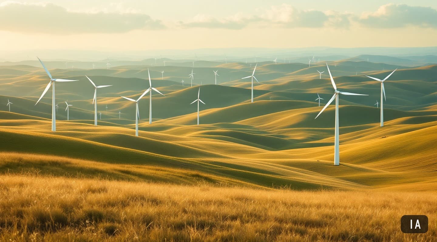 Illustration générée par IA pour : Vestas maintient une prévision de revenus de 20 à 22 milliards EUR pour 2026