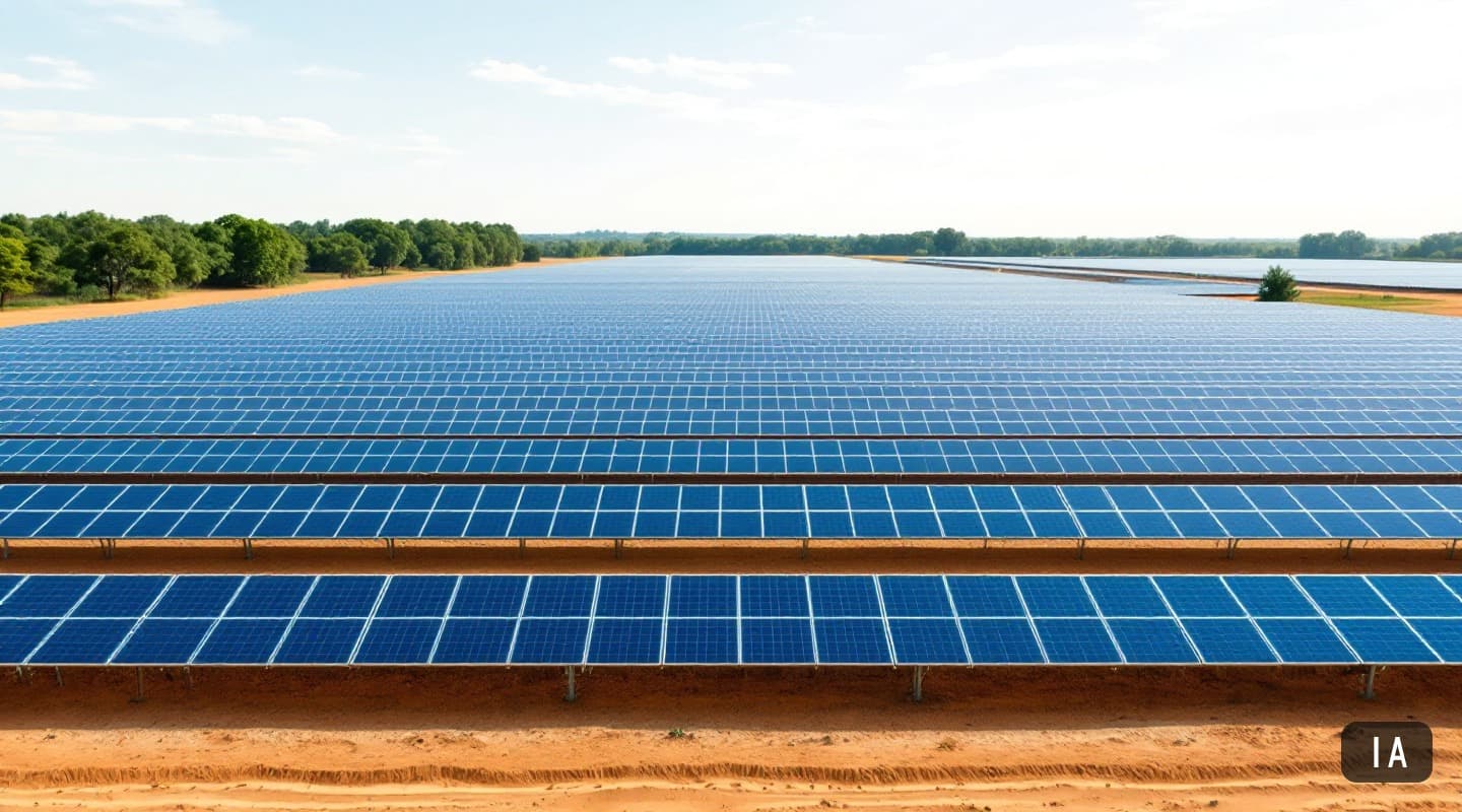 Illustration générée par IA pour : Sungrow et GOLDBECK SOLAR s'accordent sur 722 MWp solaires et 1 GWh de batteries en…