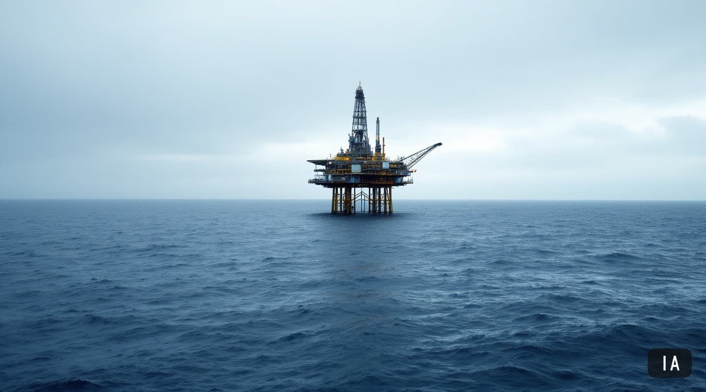 Illustration générée par IA pour : ConocoPhillips cède 51% de la zone Slagugle à Aker BP et produit 2,248 millions de…