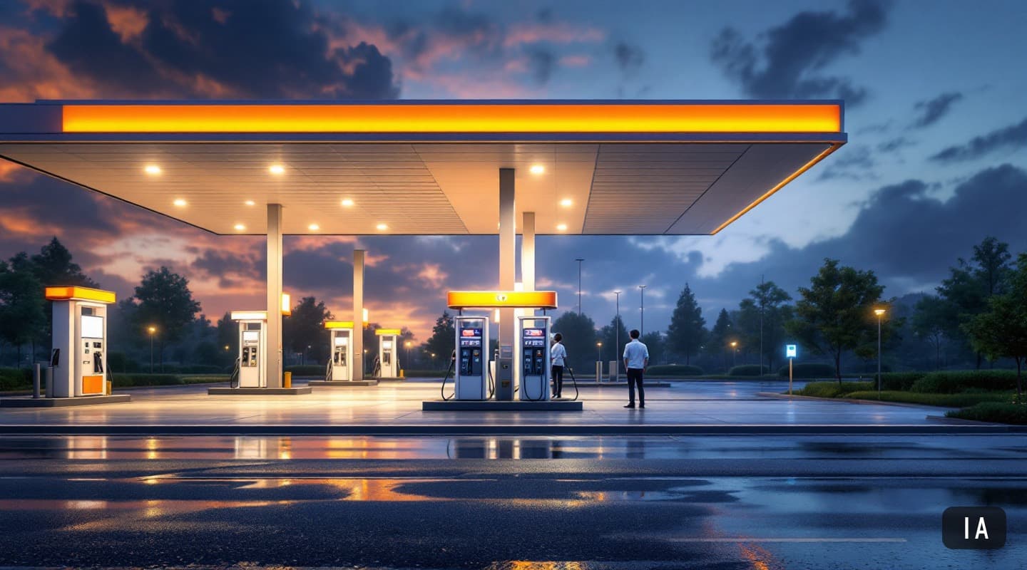 Illustration générée par IA pour : Orlen conditionne sa remise carburant majorée à 35 groszy à un achat en boutique