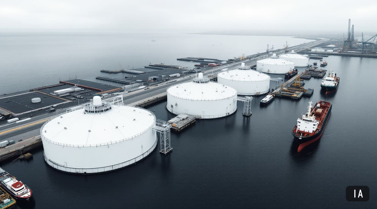 Illustration générée par IA pour : Le gaz européen monte après des attaques sur des navires-citernes, quand ExxonMobil et…