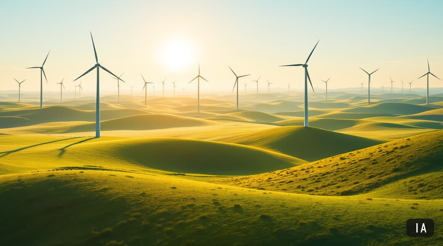 Illustration générée par IA pour : Aksa Yenilenebilir confie à Goldwind les turbines d'un parc éolien de 82,16 MWe couplé à…
